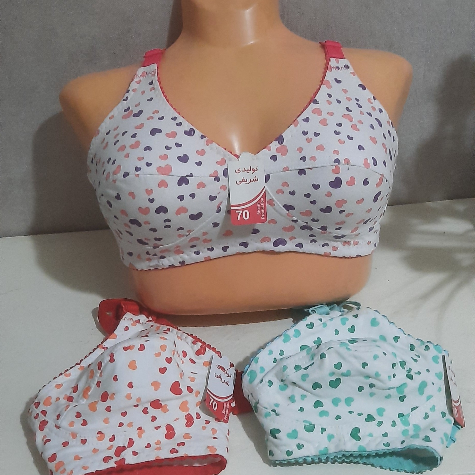 سوتین سوپرنخ پنبه سایز بزرگ زنانه 90 و95و100 بند و رکاب خارجی ضدحساسیت