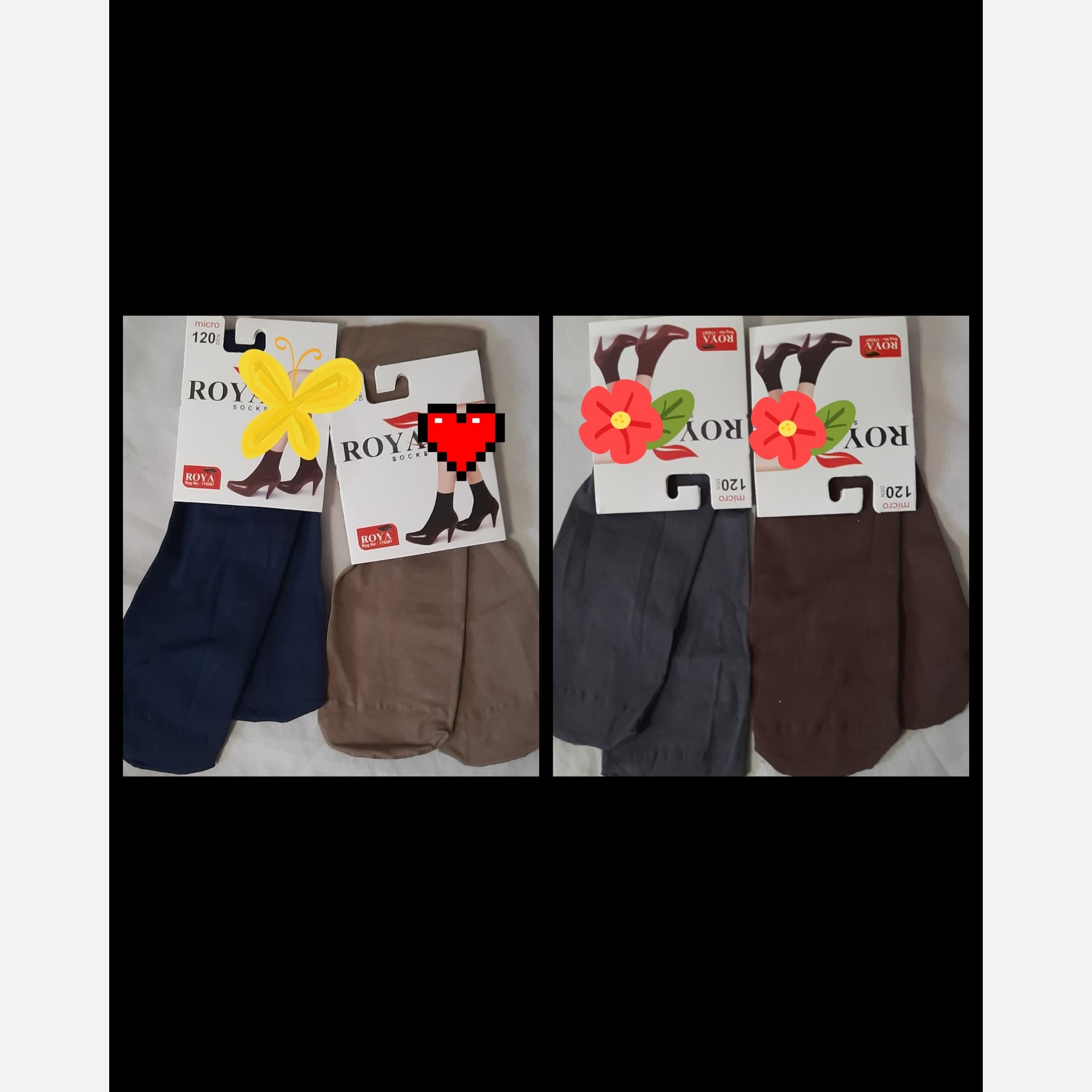 جوراب پنتی اصل6جفتی رنگی ساپورتی مچ بلندشرکت رویاضخیم باضخامت120نخ ترکیه مشکی وکرم سرمه ای طوسی سفید قهوه ای موشی