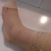 جوراب دوجفتی مچی طرح دارmiss lee شیشه ای مشکی ضخامت 15
